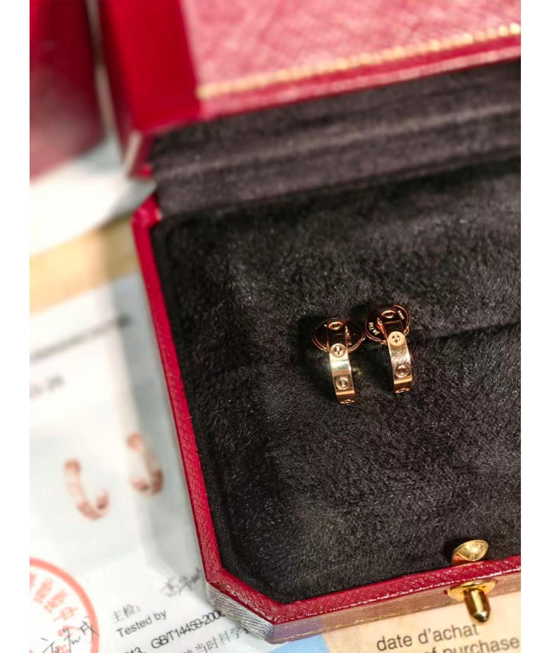 CARTIER Золотые серьги из розового золота, фото 3