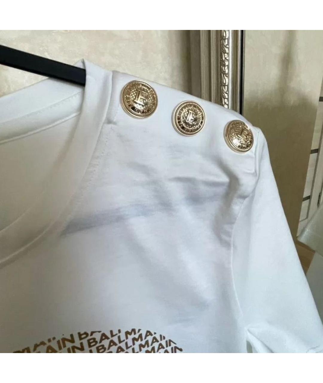 BALMAIN Белая футболка, фото 4
