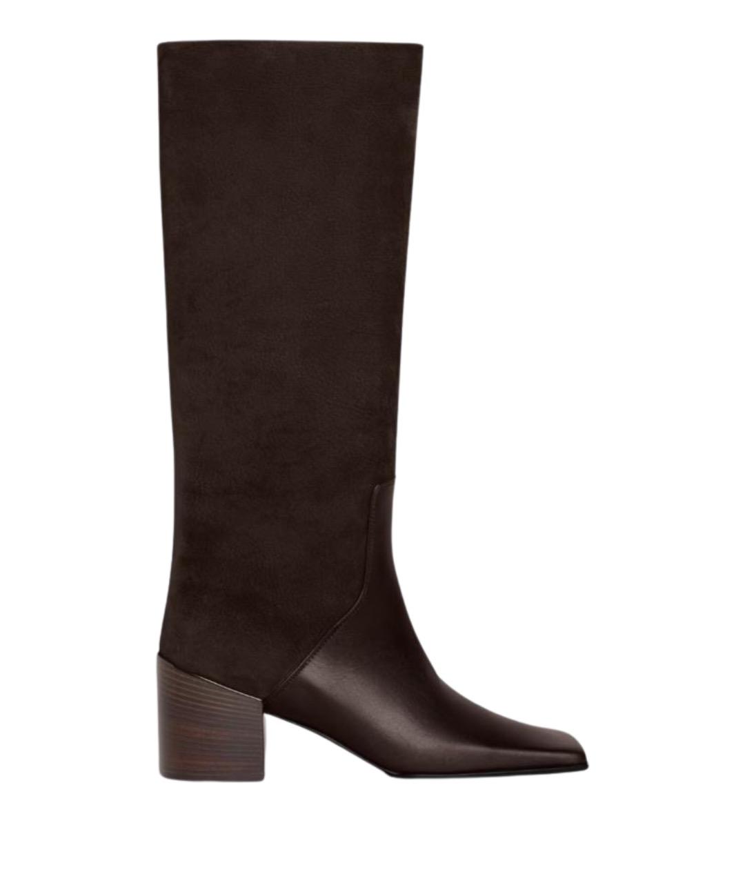ALAIA Коричневые кожаные сапоги, фото 1