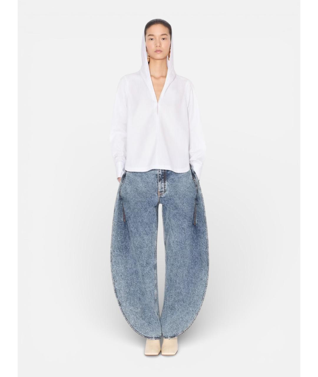 ALAIA Синие хлопковые прямые джинсы, фото 2