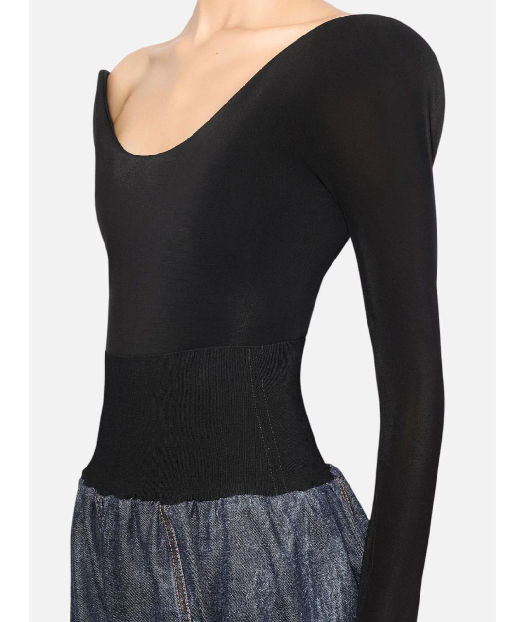 ALAIA Черная вискозная блузы, фото 3