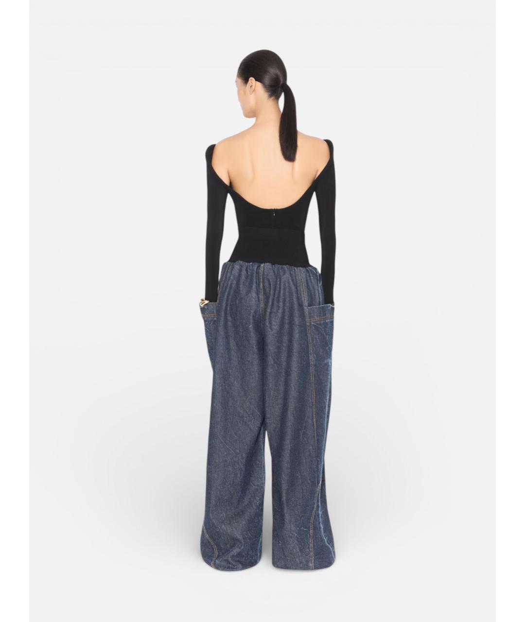 ALAIA Черная вискозная блузы, фото 4