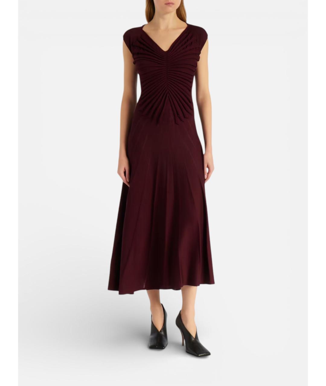 ALAIA Бордовое шерстяное вечернее платье, фото 2