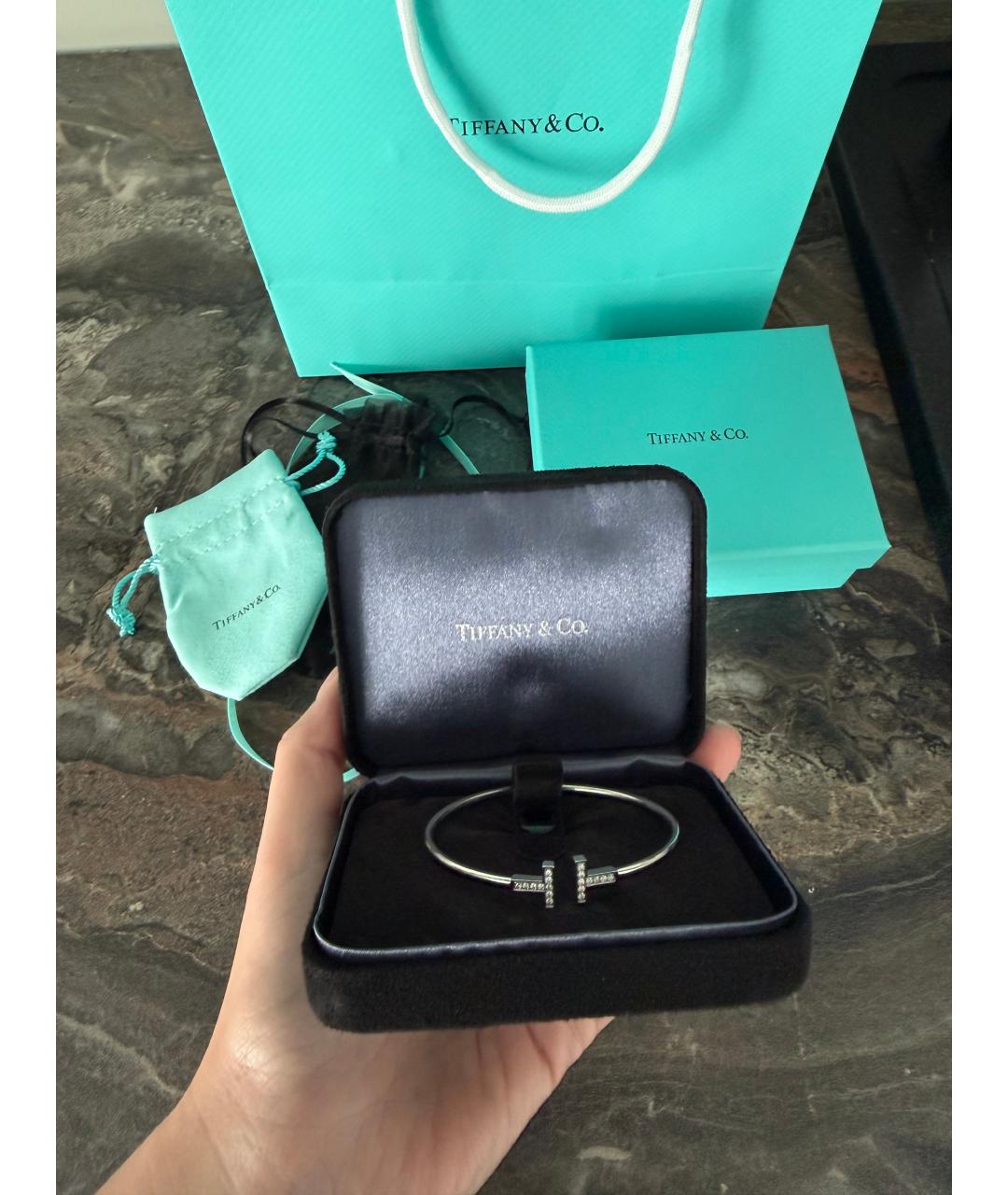 TIFFANY&CO Серебрянный браслет из белого золота, фото 2