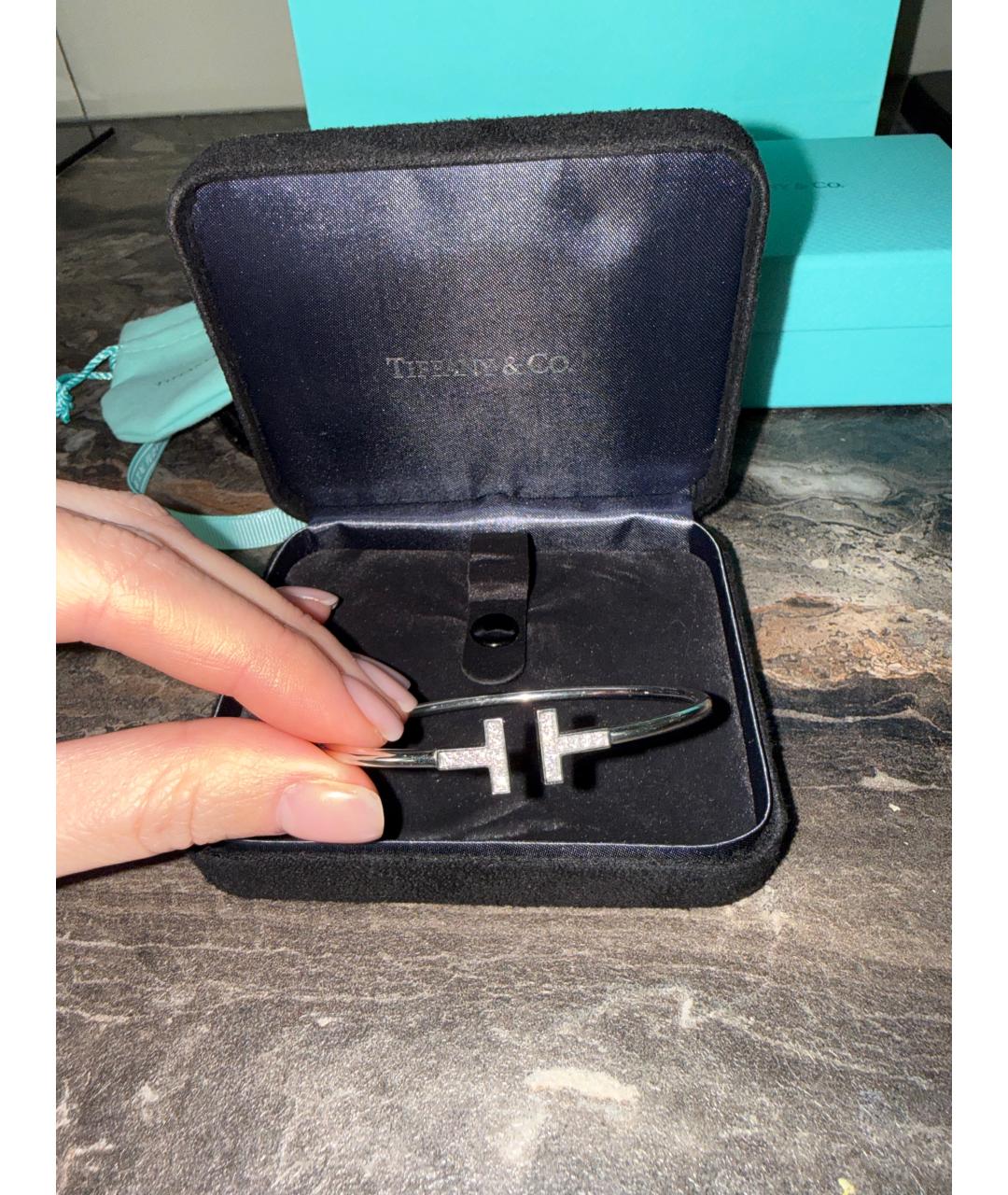 TIFFANY&CO Серебрянный браслет из белого золота, фото 3