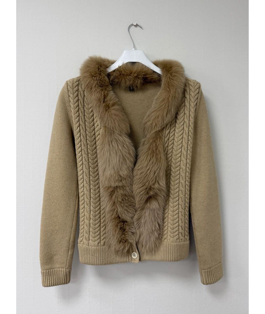 LOUIS VUITTON Бежевый кашемировый джемпер / свитер, фото 9