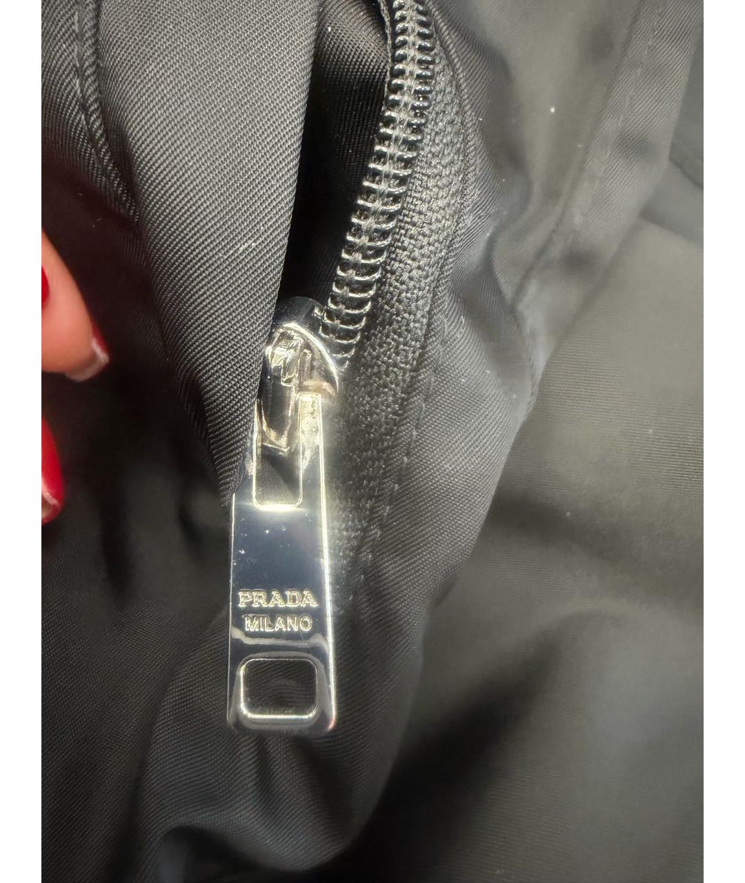 PRADA Черные полиэстеровые повседневные брюки, фото 4