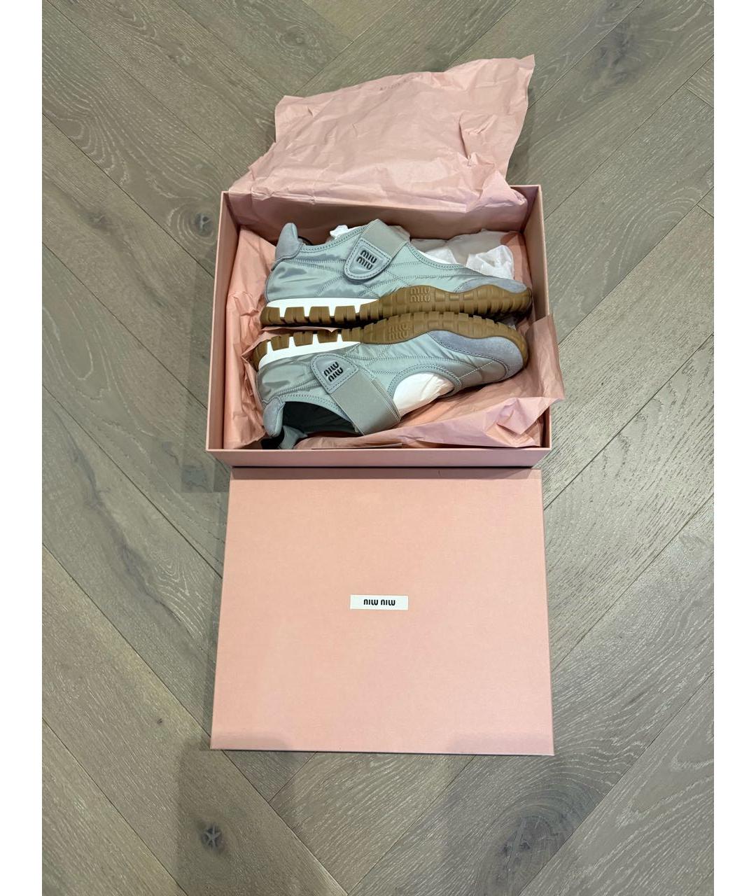 MIU MIU Серые замшевые балетки, фото 6