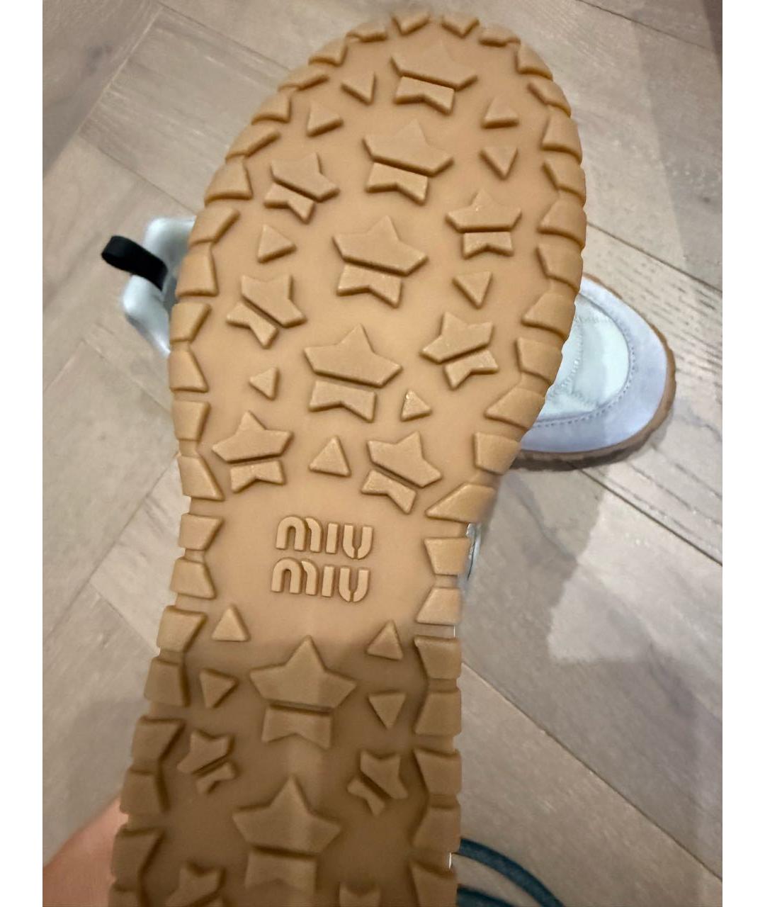 MIU MIU Серые замшевые балетки, фото 8