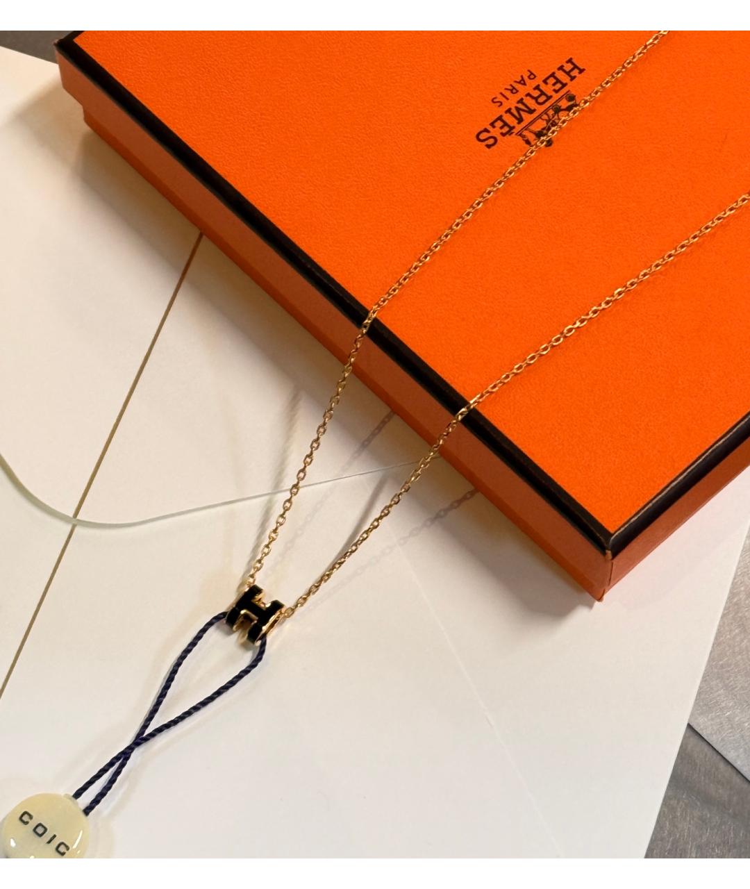 HERMES Черная металлическая подвеска, фото 3