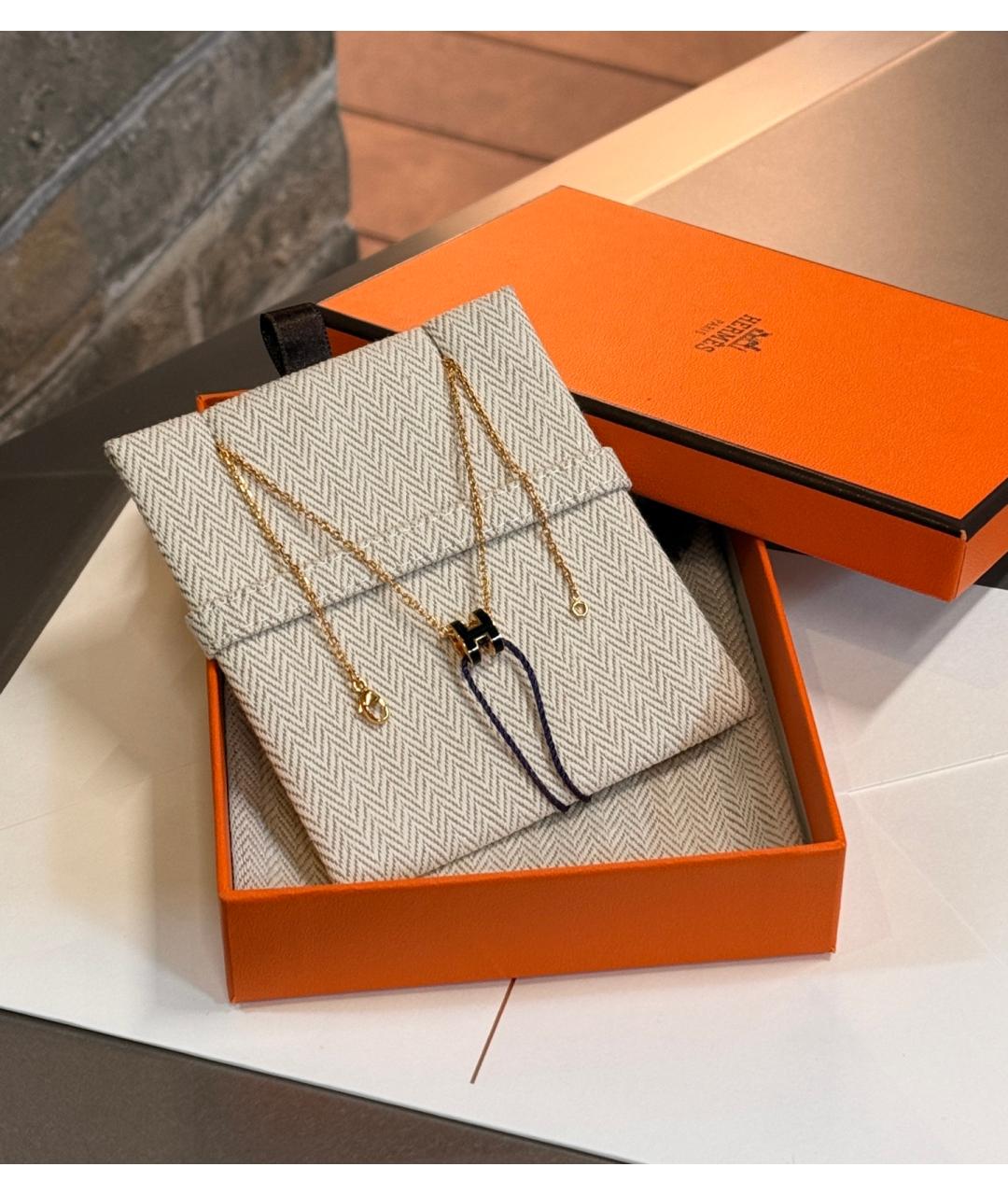 HERMES Черная металлическая подвеска, фото 4