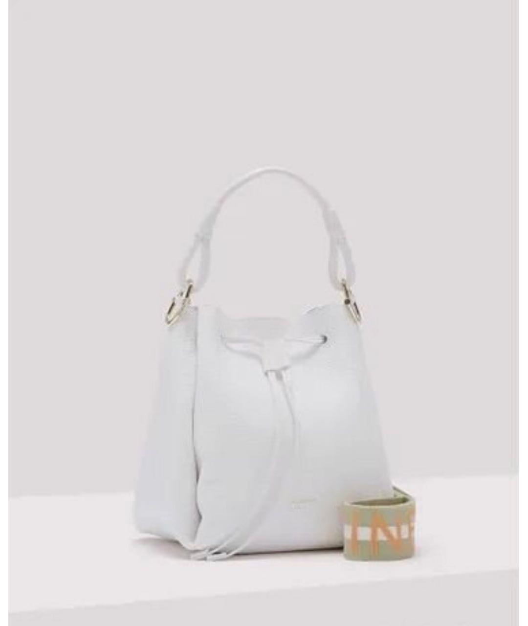 COCCINELLE Белая кожаная сумка с короткими ручками, фото 2