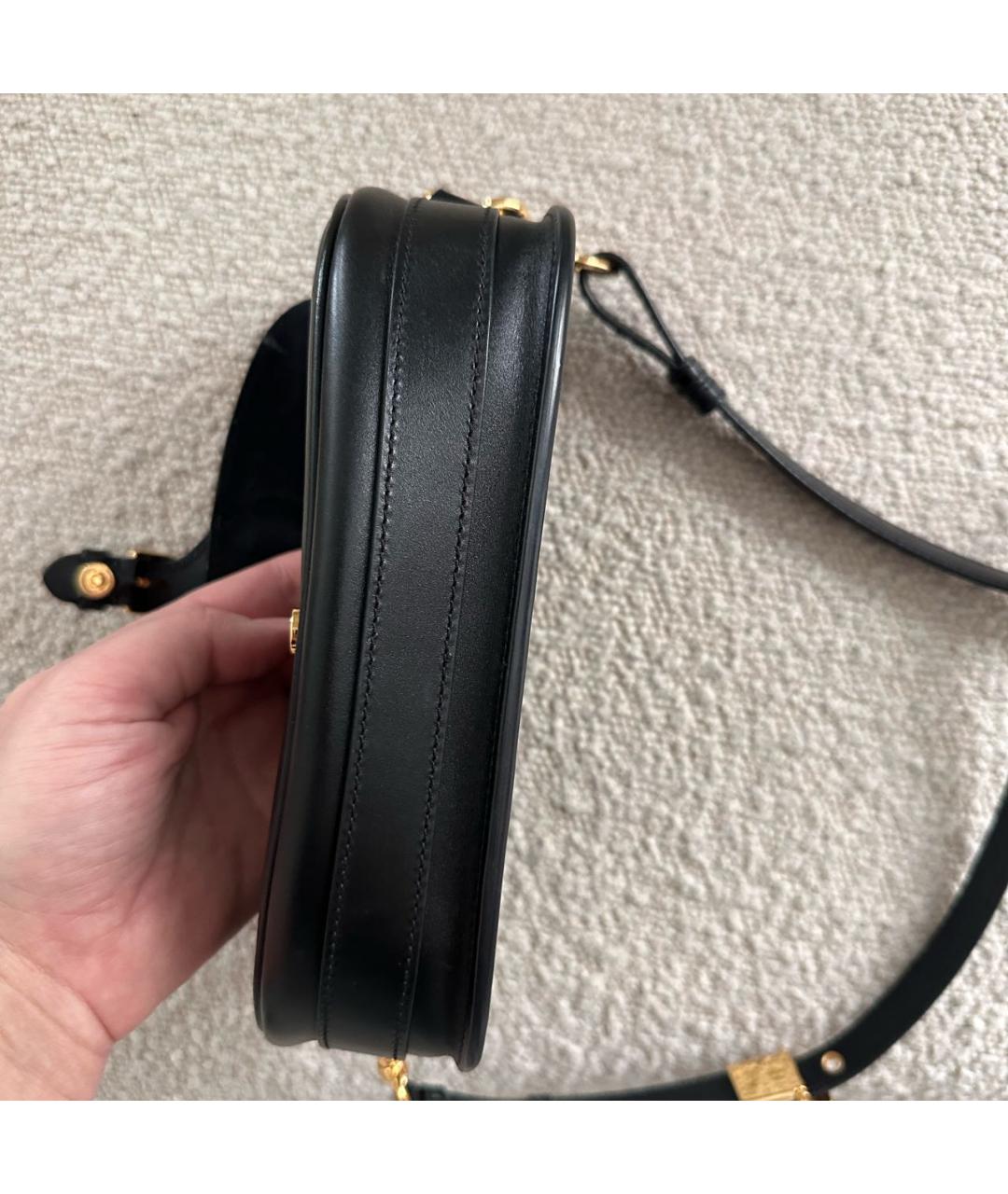 CHRISTIAN DIOR Черная кожаная сумка через плечо, фото 4