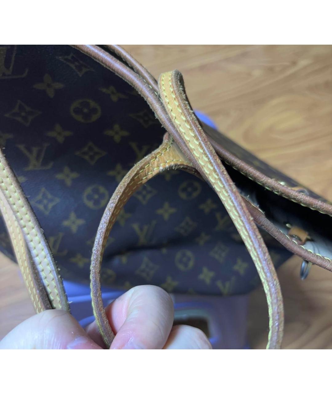 LOUIS VUITTON Коричневая сумка тоут из искусственной кожи, фото 4