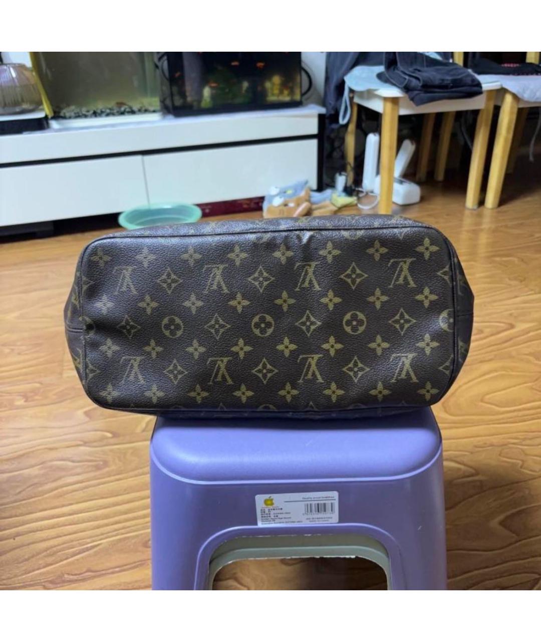 LOUIS VUITTON Коричневая сумка тоут из искусственной кожи, фото 7