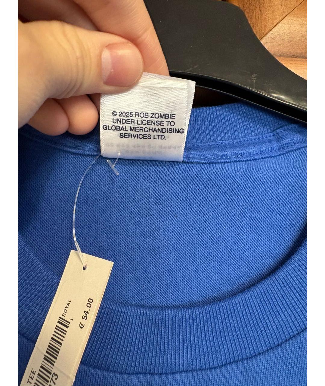 SUPREME Синяя хлопковая футболка, фото 8