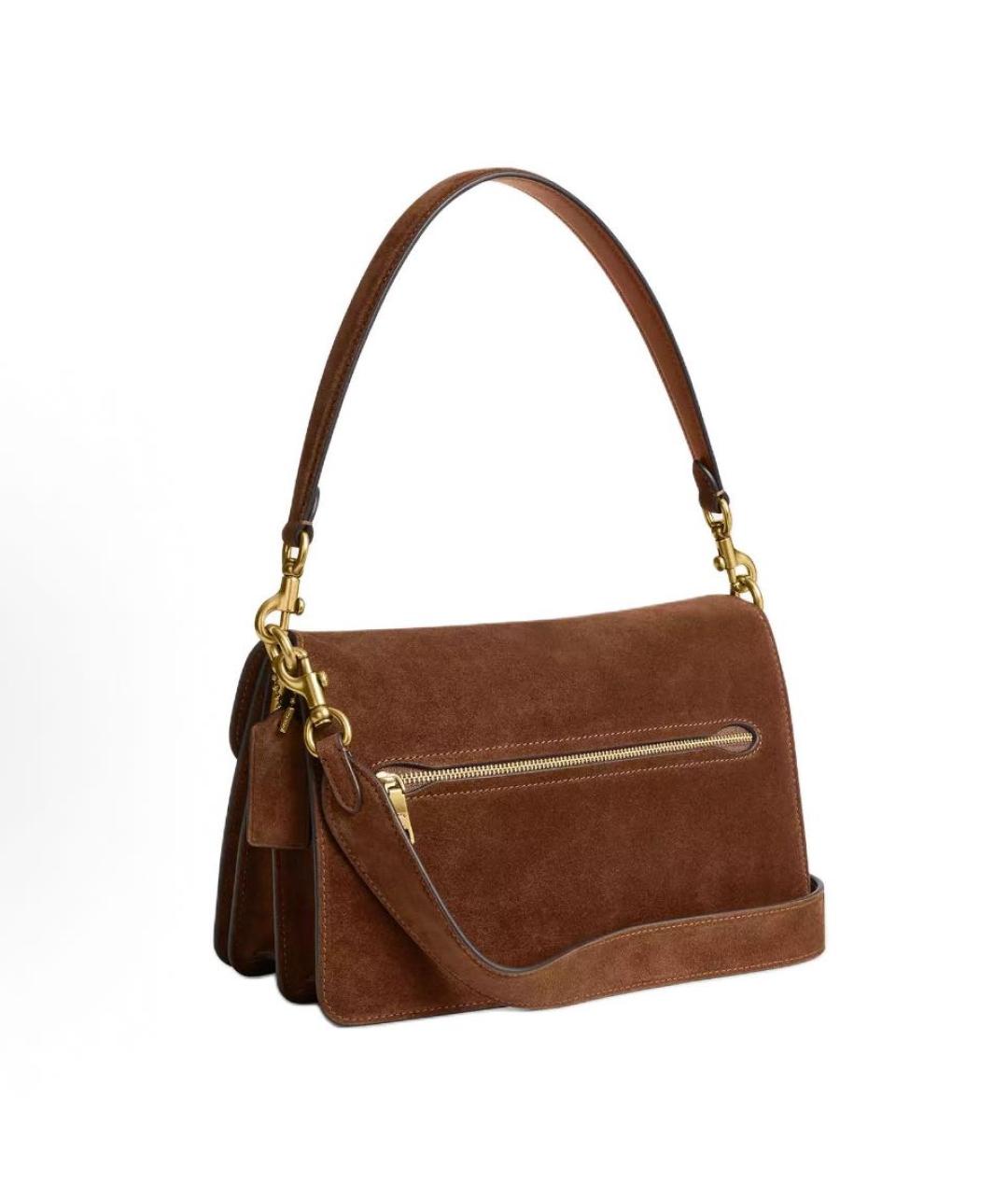 COACH Коричневая замшевая сумка через плечо, фото 2