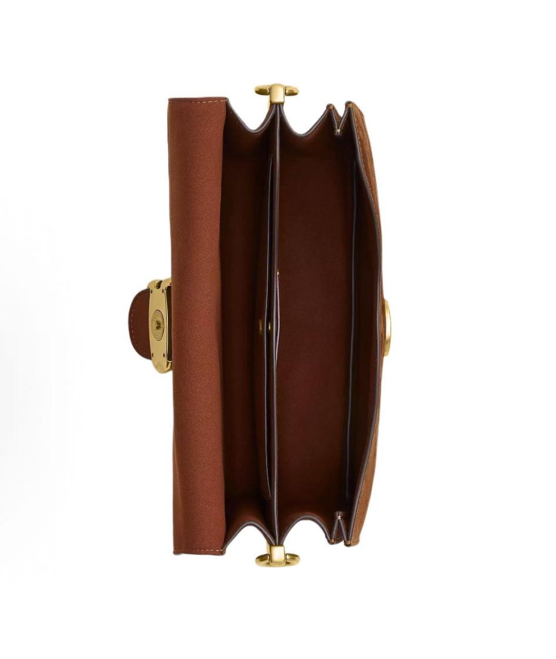 COACH Коричневая замшевая сумка через плечо, фото 3