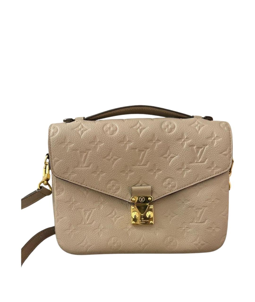 LOUIS VUITTON Бежевая кожаная сумка через плечо, фото 1