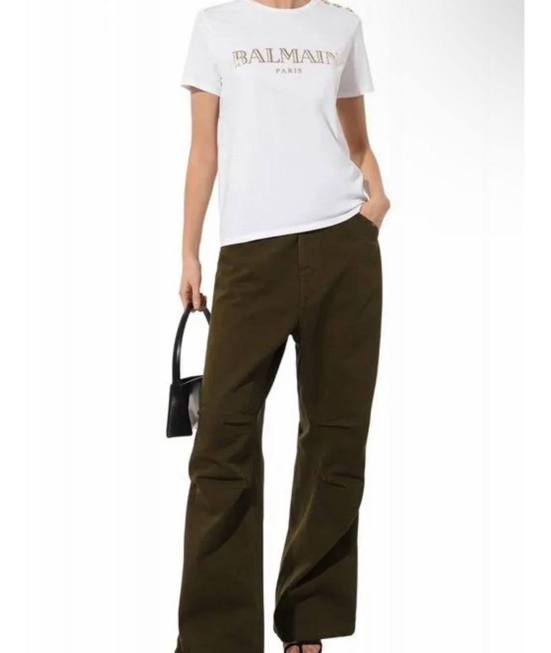 BALMAIN Белая хлопковая футболка, фото 6