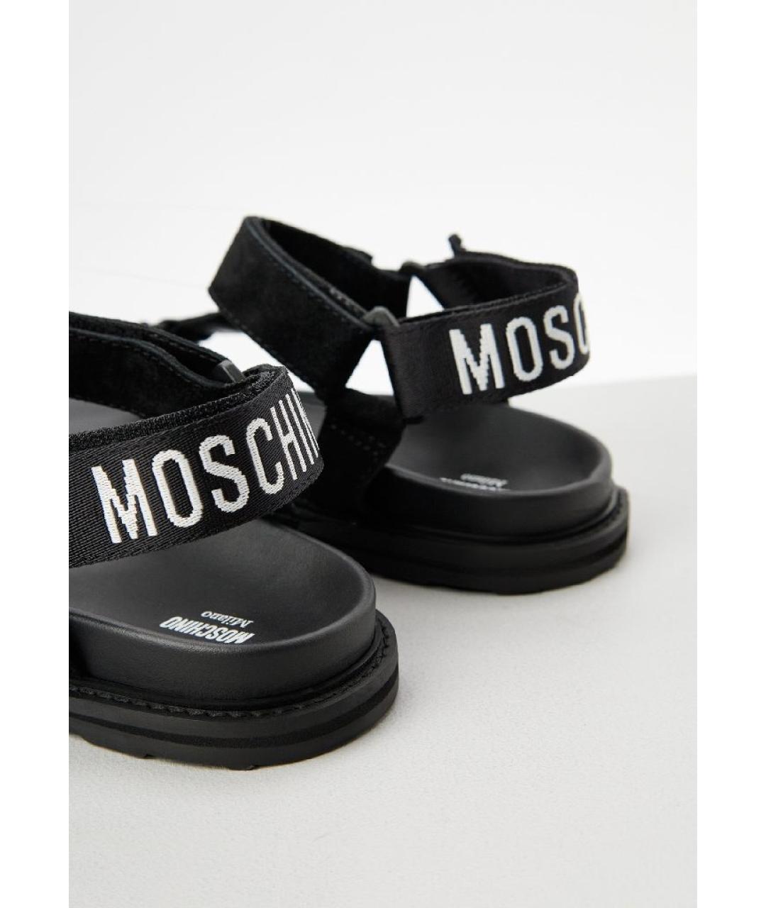 MOSCHINO Черные замшевые сандалии, фото 7