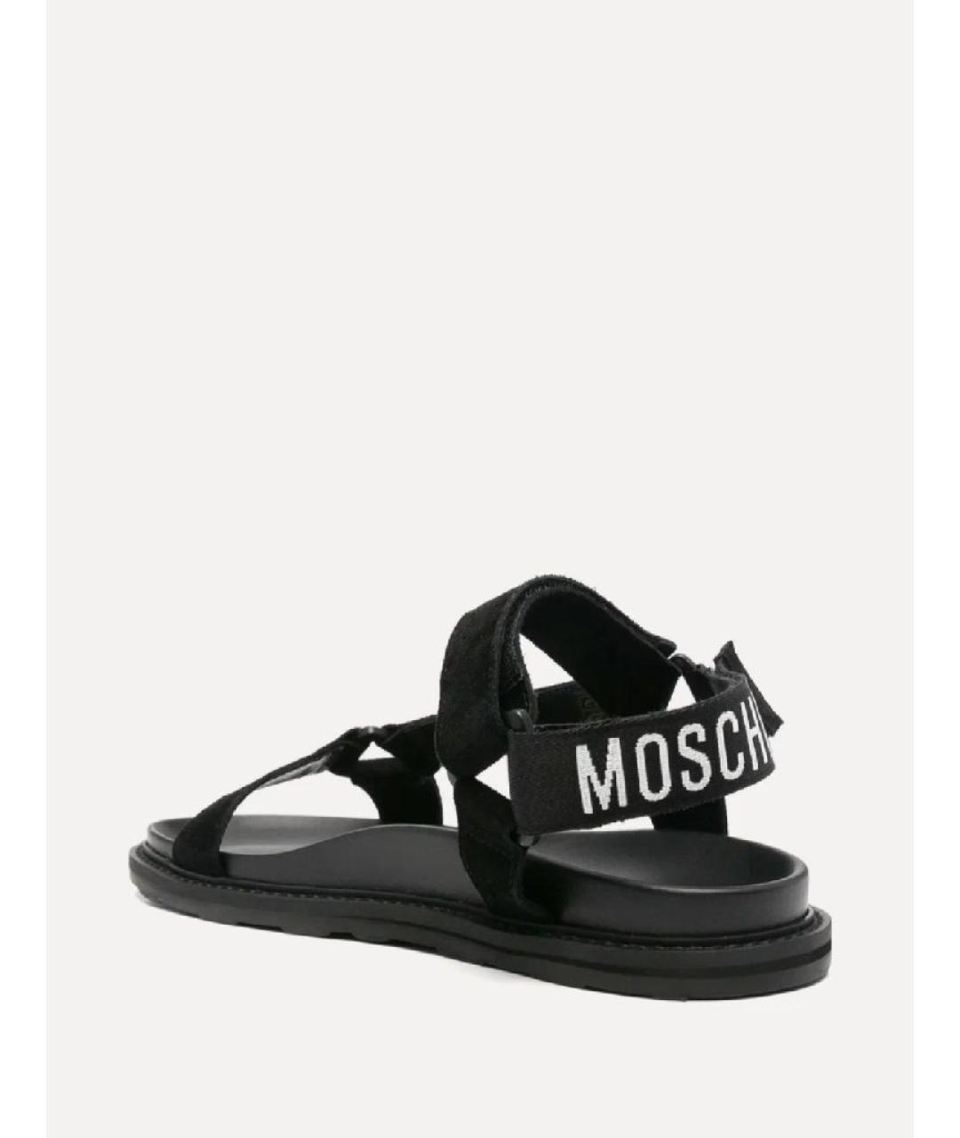 MOSCHINO Черные замшевые сандалии, фото 3