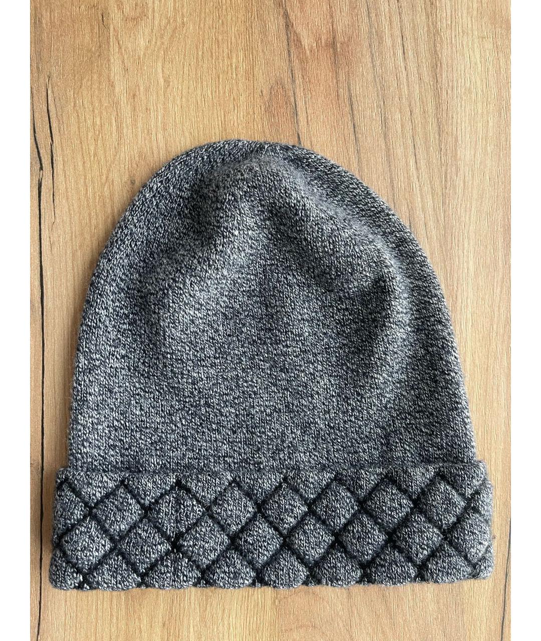 CHANEL Серая кашемировая шапка, фото 2