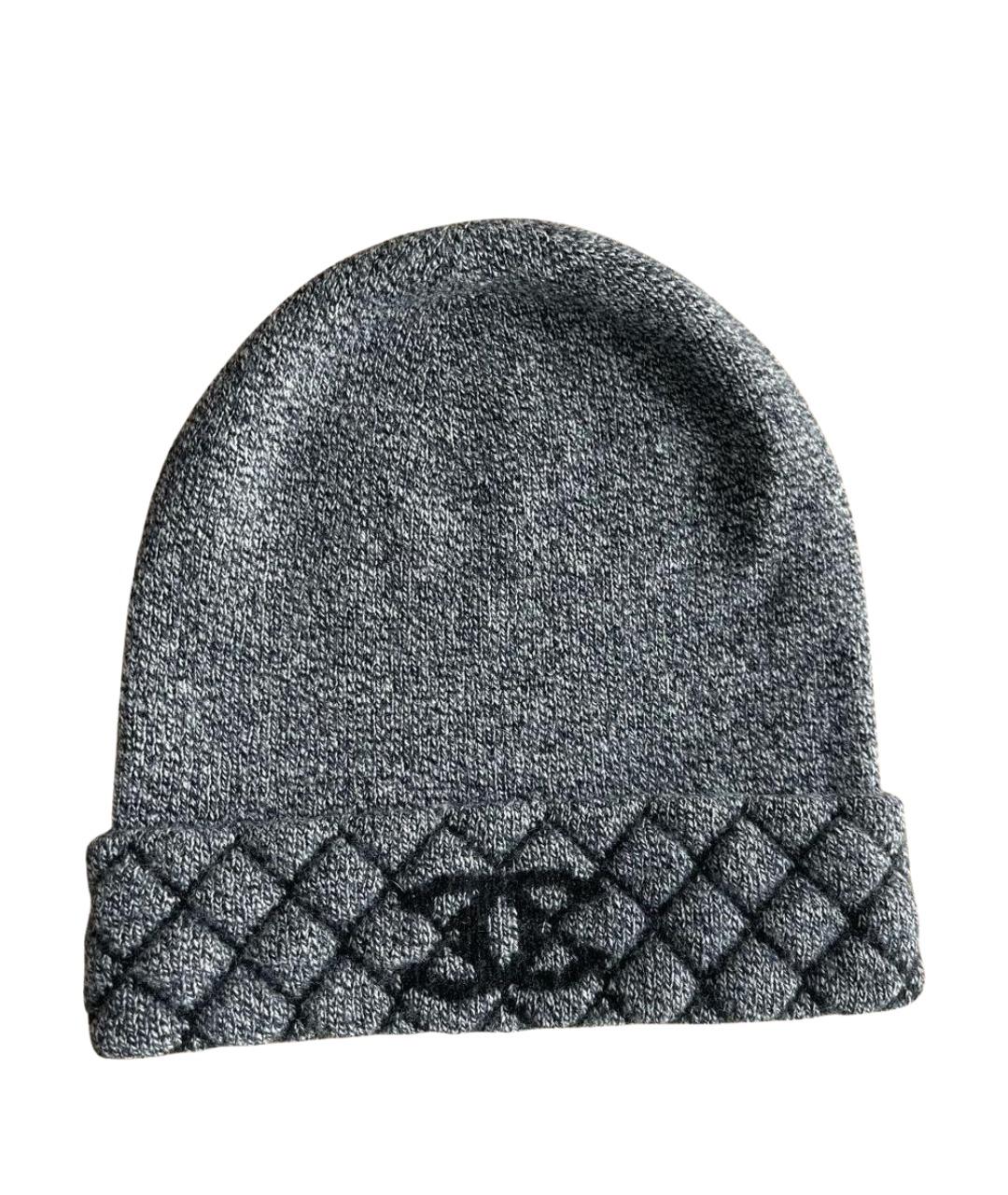 CHANEL Серая кашемировая шапка, фото 1