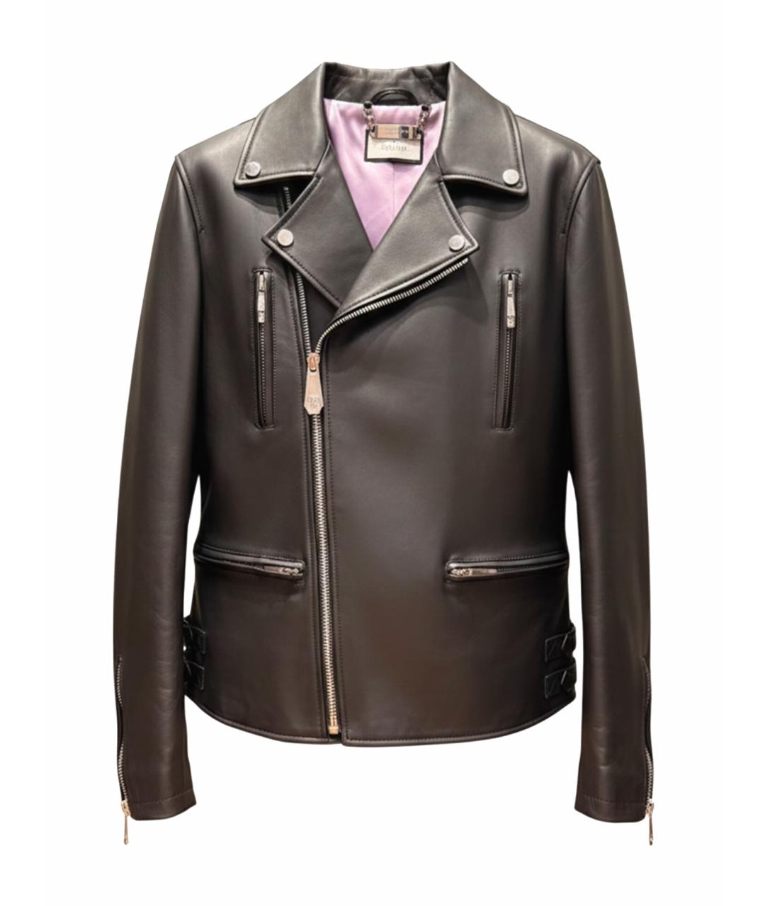 PHILIPP PLEIN Черная кожаная куртка, фото 1