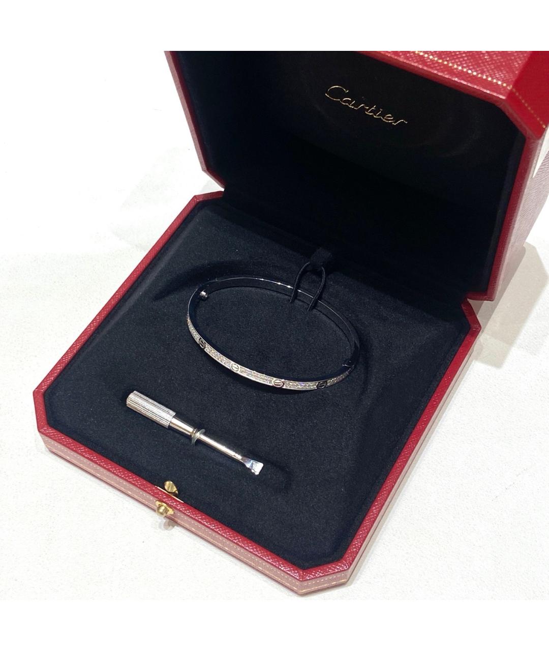 CARTIER Серебрянный браслет из белого золота, фото 4