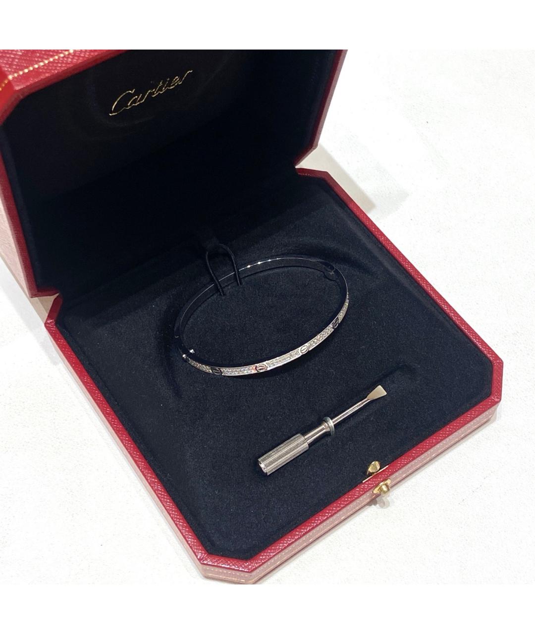 CARTIER Серебрянный браслет из белого золота, фото 3