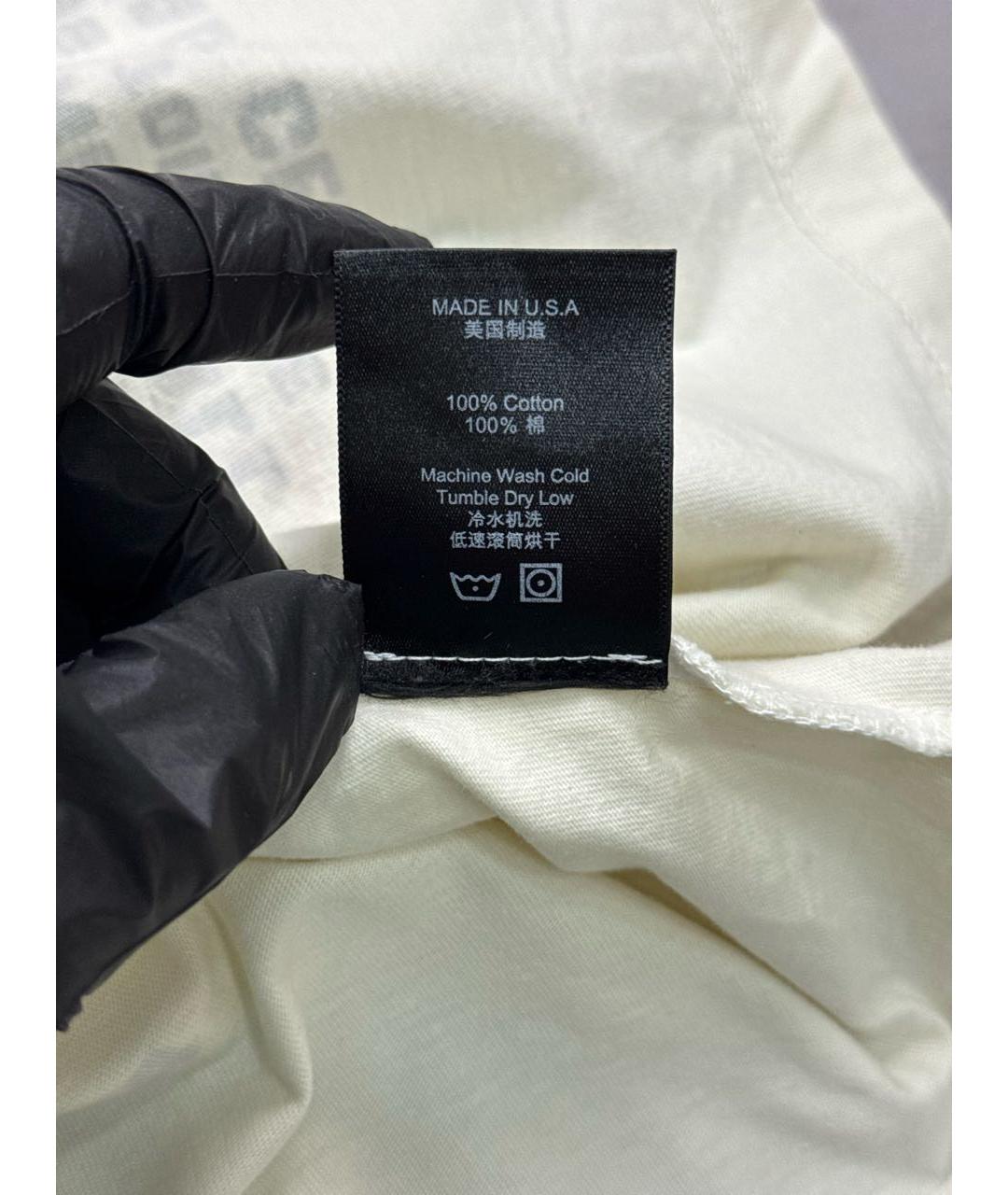 RHUDE Белая хлопковая футболка, фото 7