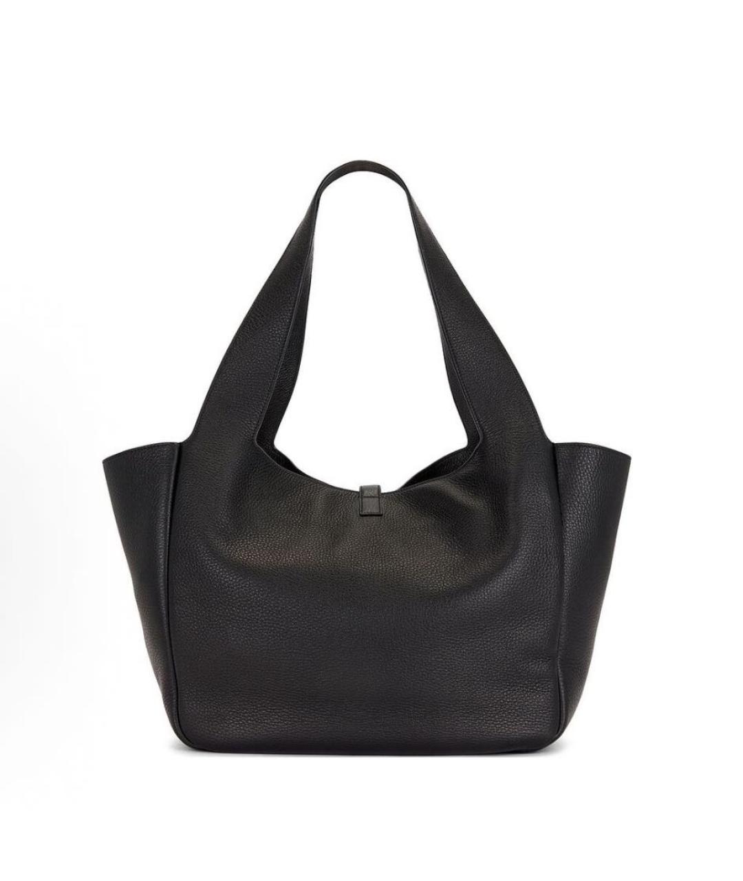 SAINT LAURENT Черная кожаная сумка тоут, фото 2