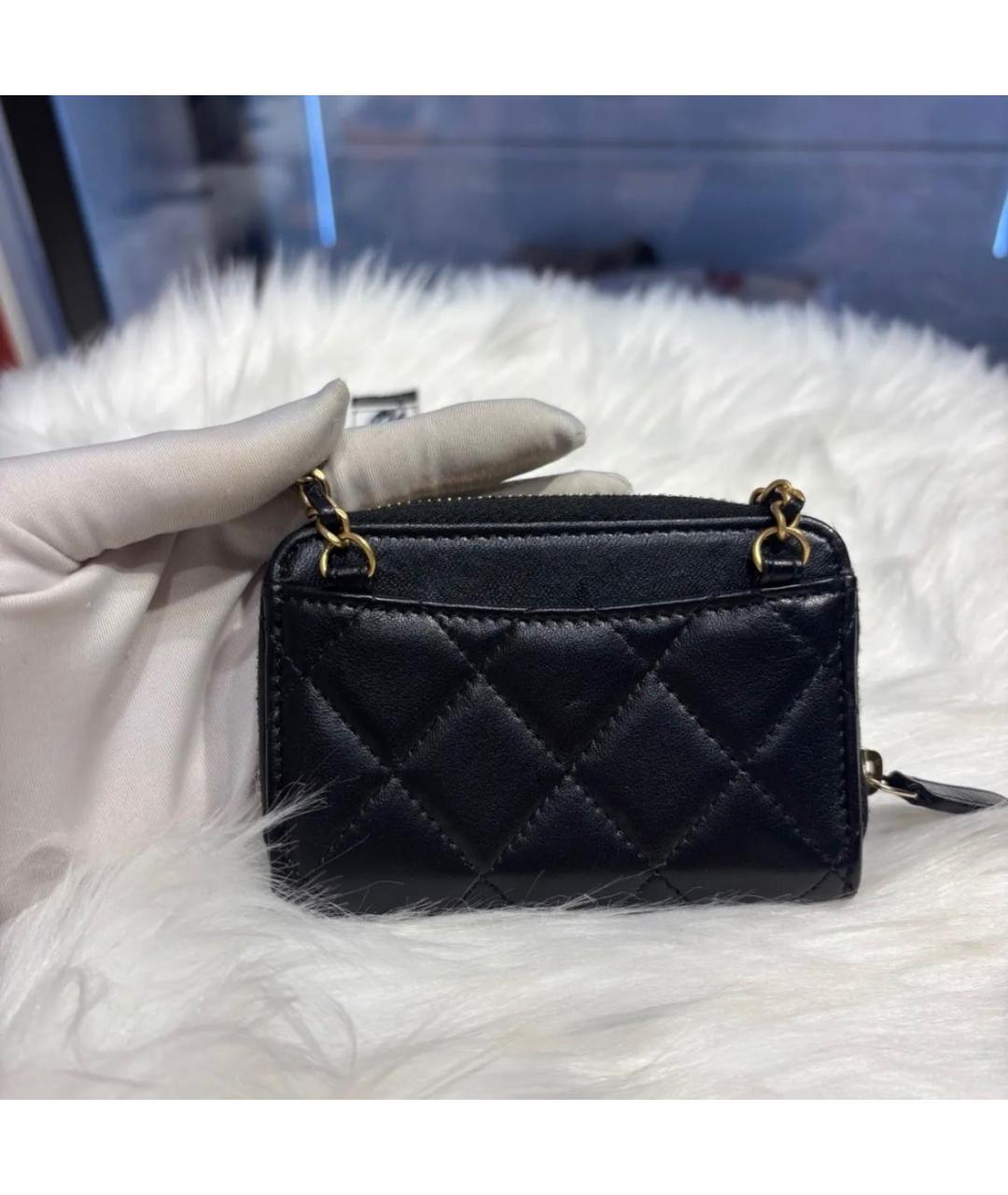 CHANEL Черная кожаная сумка через плечо, фото 3