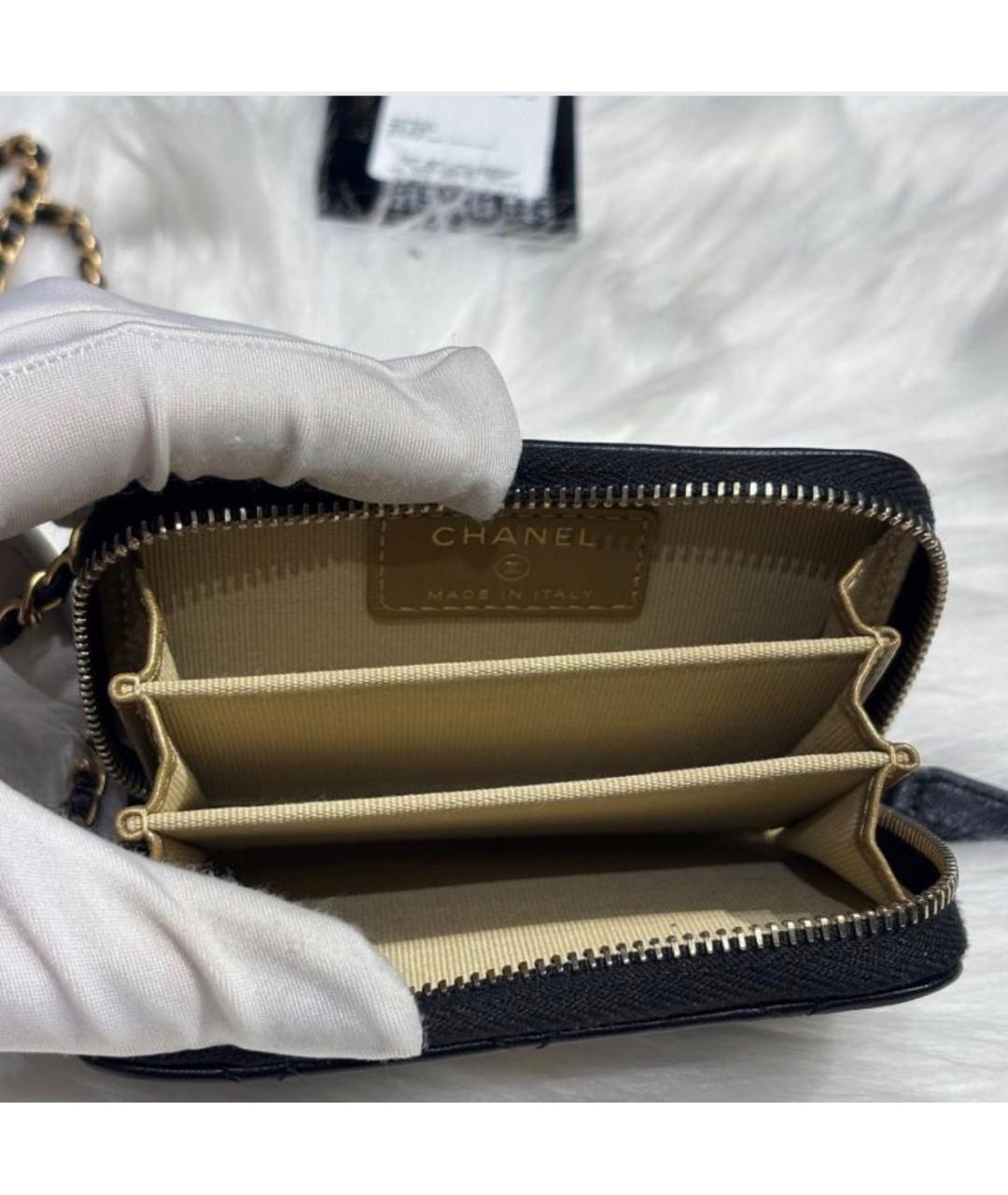 CHANEL Черная кожаная сумка через плечо, фото 6