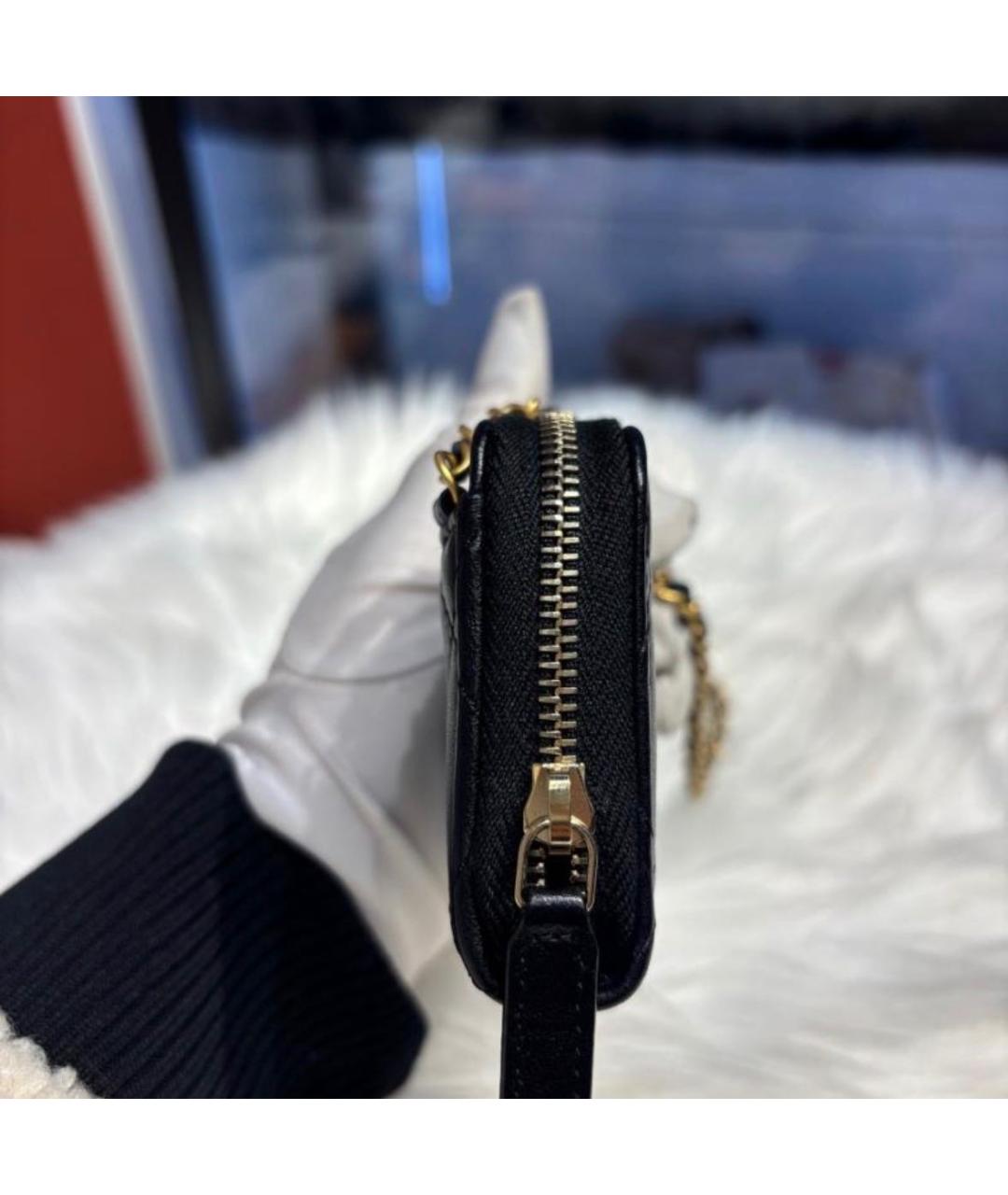 CHANEL Черная кожаная сумка через плечо, фото 5