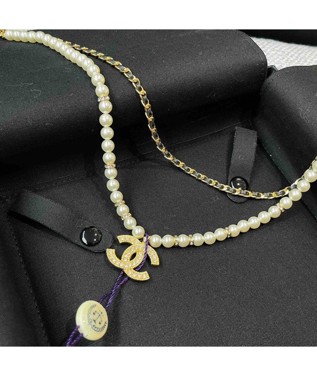 CHANEL Золотое жемчужное колье, фото 3