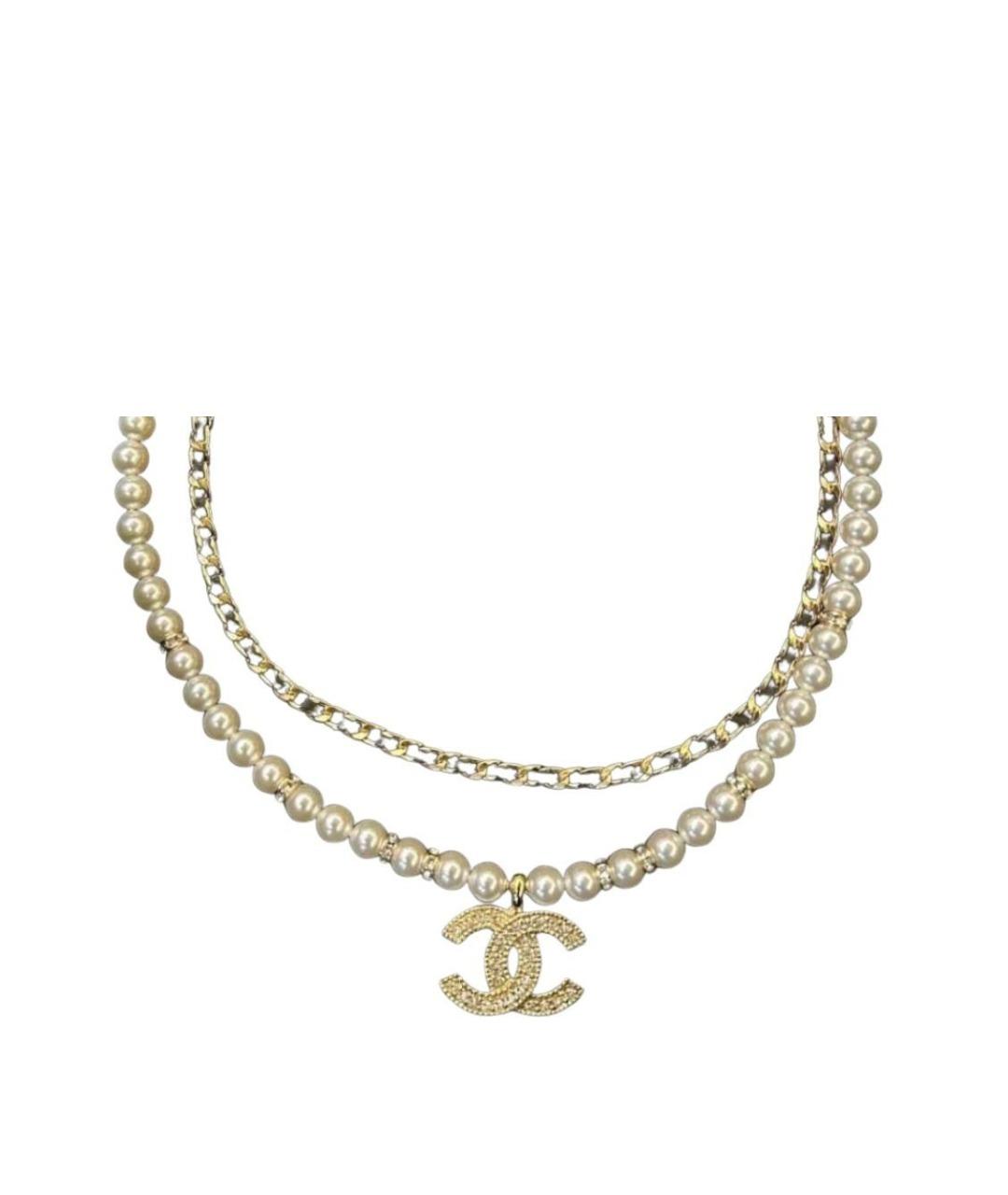 CHANEL Золотое жемчужное колье, фото 1