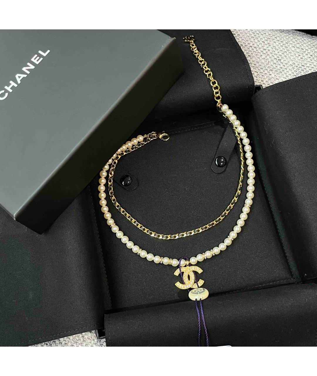 CHANEL Золотое жемчужное колье, фото 2