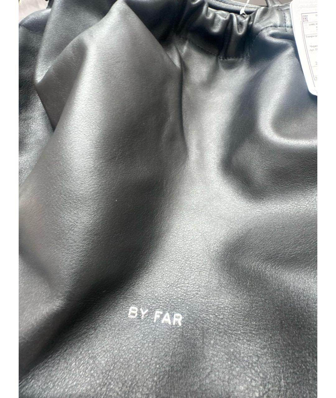 BY FAR Черная кожаная сумка тоут, фото 5