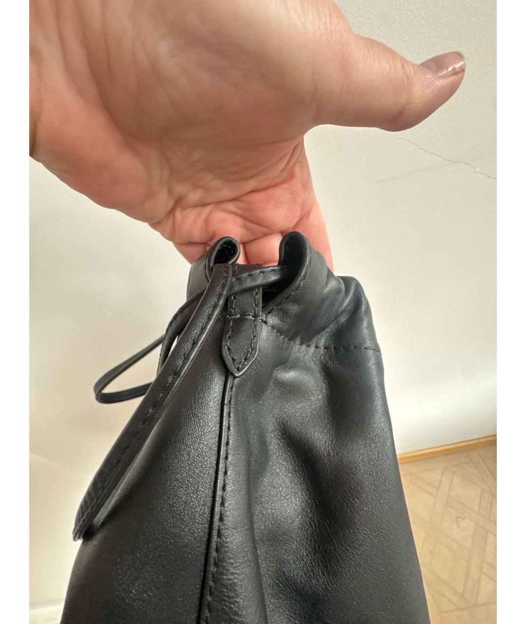 BY FAR Черная кожаная сумка тоут, фото 7