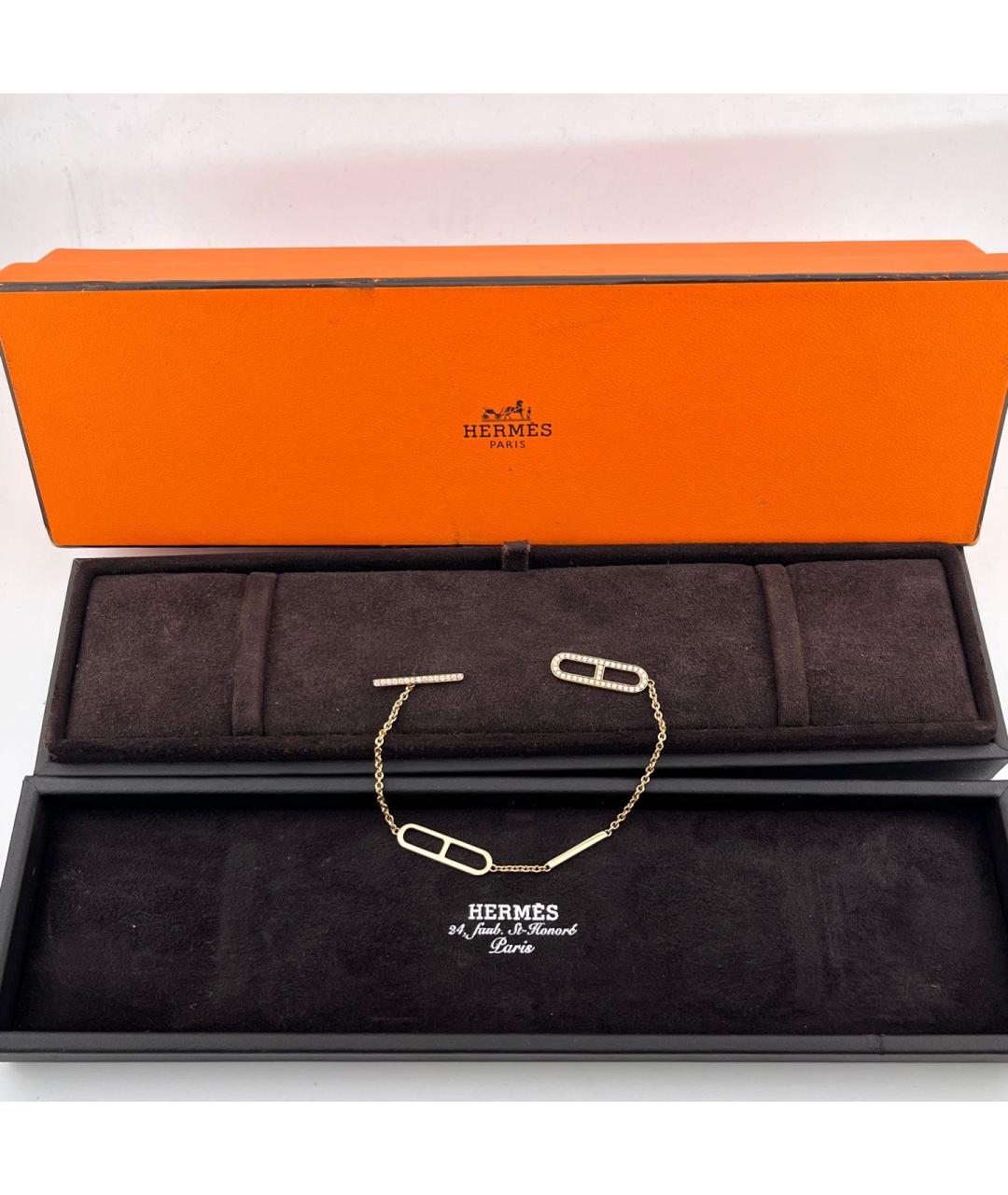 HERMES Золотой браслет из розового золота, фото 2