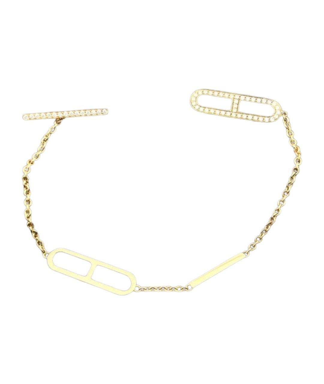 HERMES Золотой браслет из розового золота, фото 1