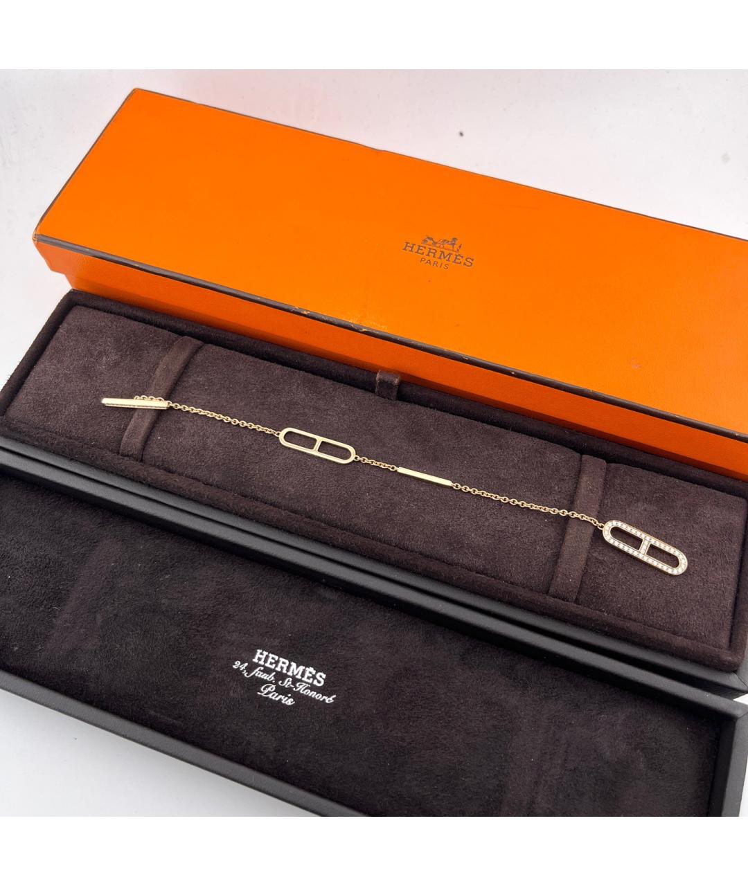 HERMES Золотой браслет из розового золота, фото 3