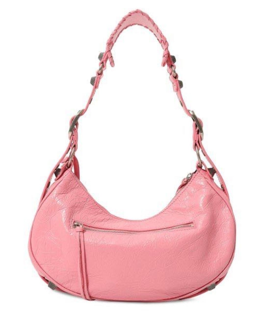 BALENCIAGA Розовая кожаная сумка через плечо, фото 2