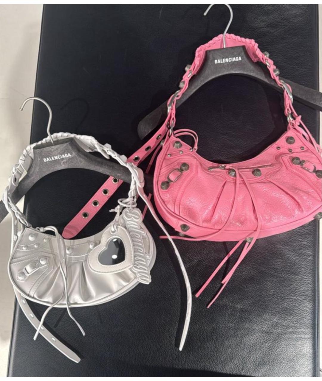 BALENCIAGA Розовая кожаная сумка через плечо, фото 5