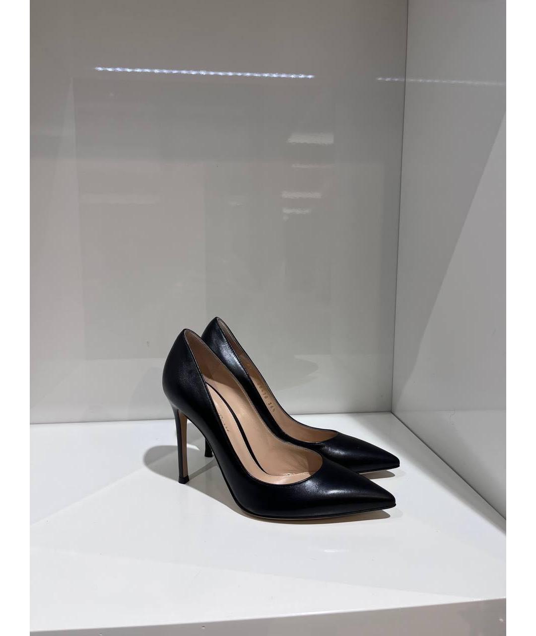 GIANVITO ROSSI Черные кожаные туфли, фото 4