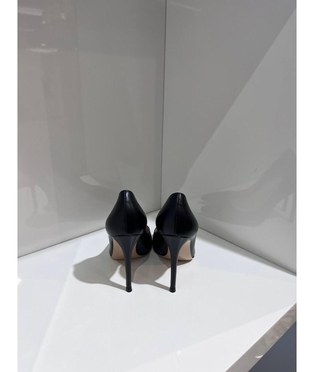 GIANVITO ROSSI Черные кожаные туфли, фото 3