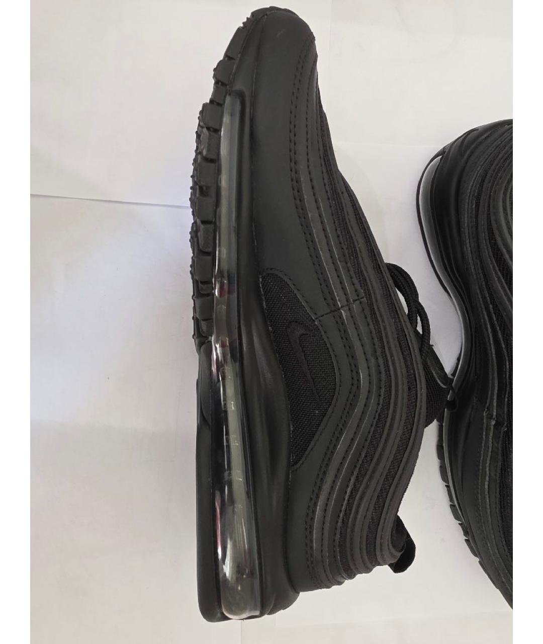 NIKE Черные кожаные низкие кроссовки / кеды, фото 7