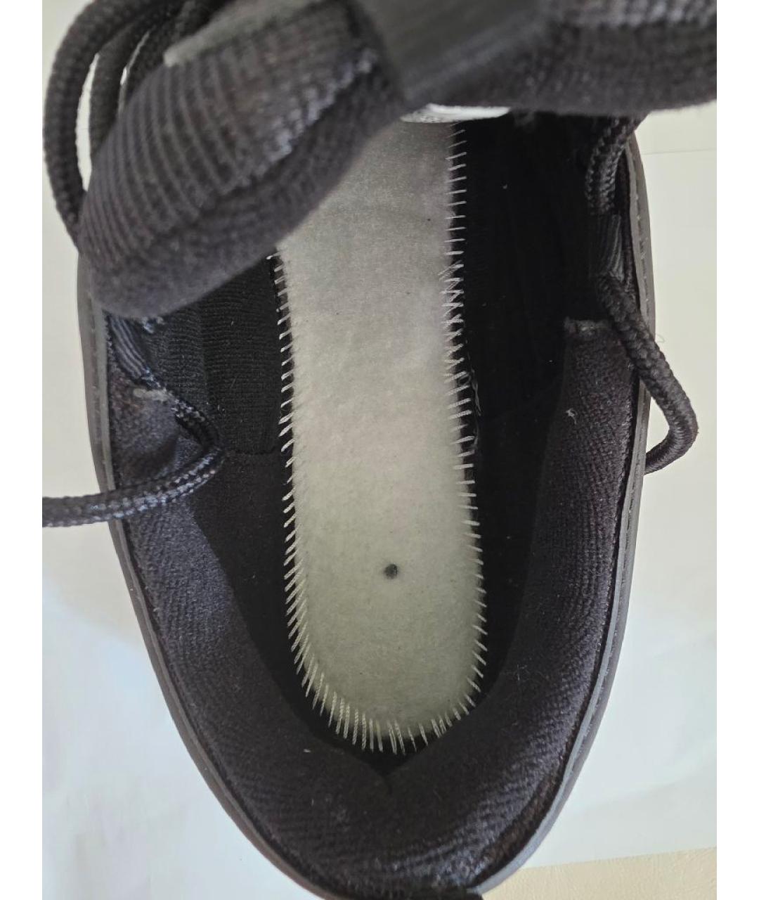 NIKE Черные кожаные низкие кроссовки / кеды, фото 9